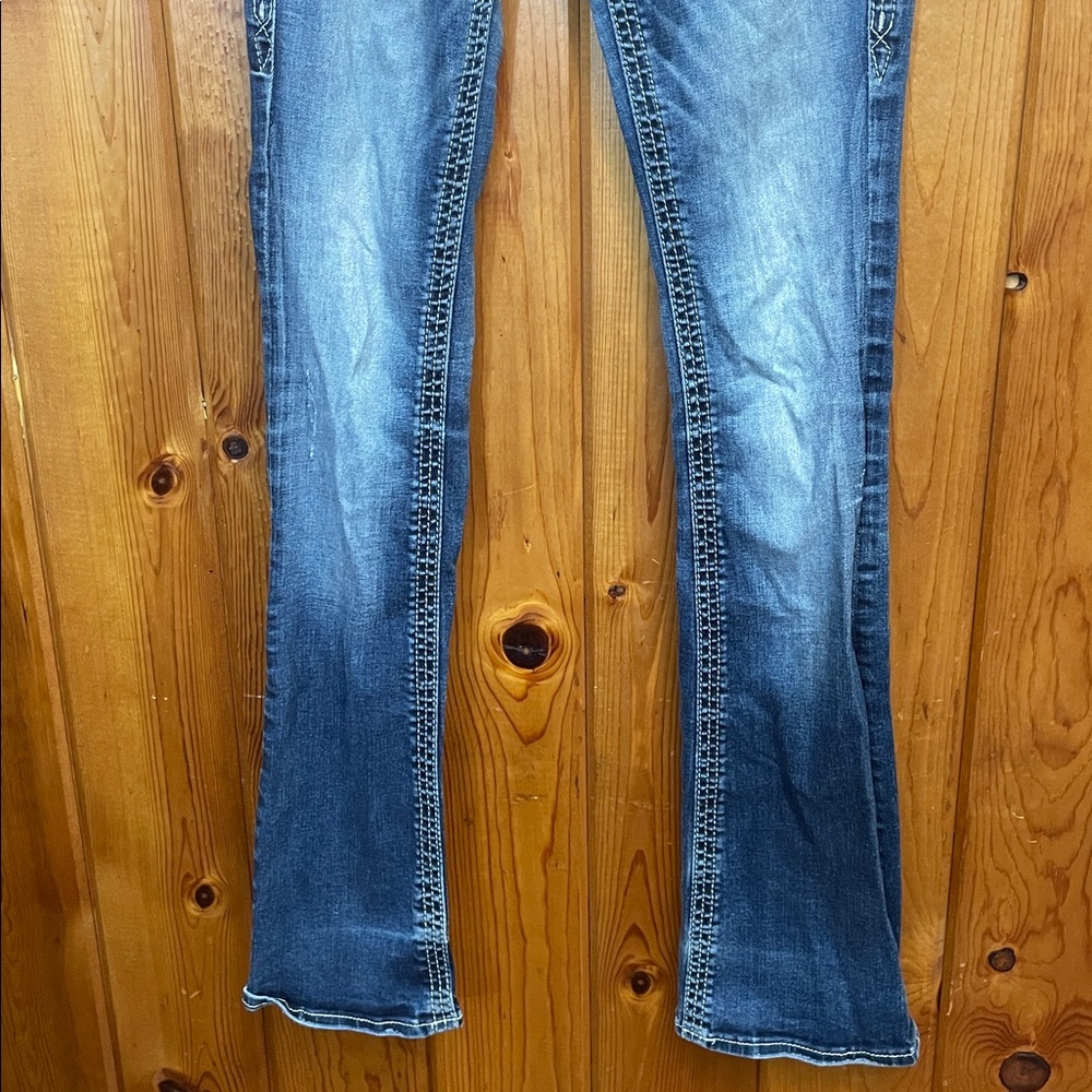 Rock Revival Women's Dark Blue Jeans Maggie boot size 25 - Picture 3 of 16
